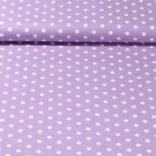 Popeline de coton Benno - Pois XL Lilas clair Blanc
