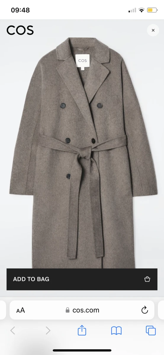 OVERSIZED DOUBLE-BREASTED WOOL COAT