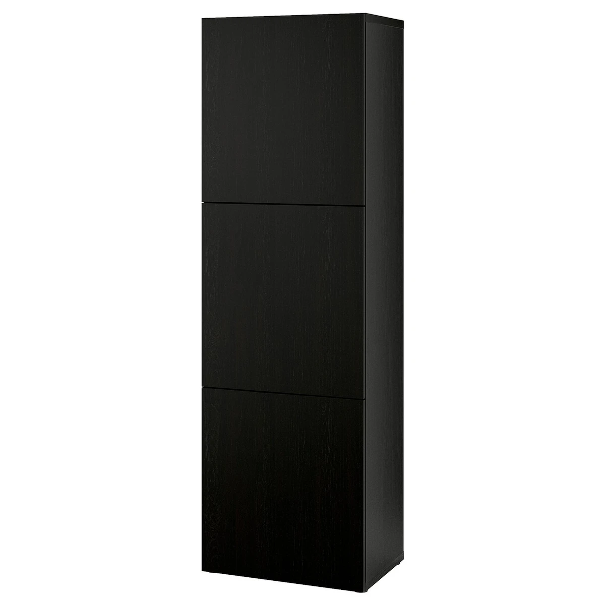 BESTÅ Étagère avec portes - brun noir/Lappviken brun noir 60x42x193 cm