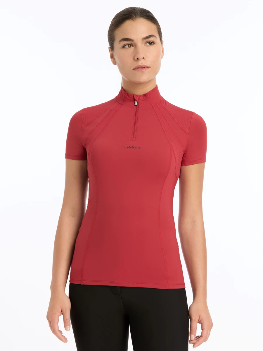 Maillot de corps à manches courtes Mia Mesh chilli