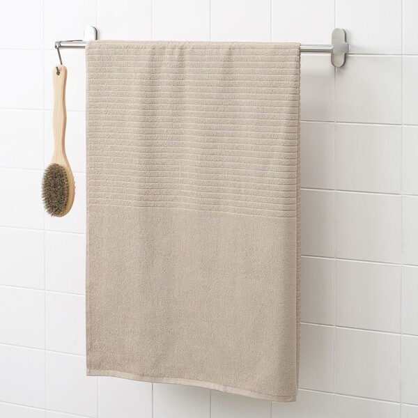 VÅGSJÖN Drap de bain, beige clair, 100x150 cm - IKEA