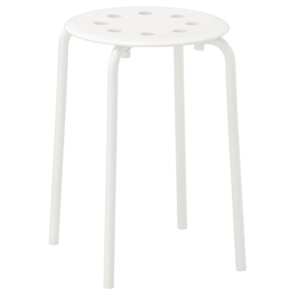 MARIUS Tabouret - blanc 45 cm