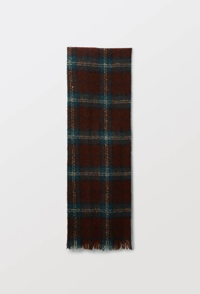Echarpe chaude à carreaux, matière recyclée