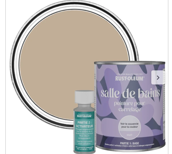 Peinture carrelage caramel