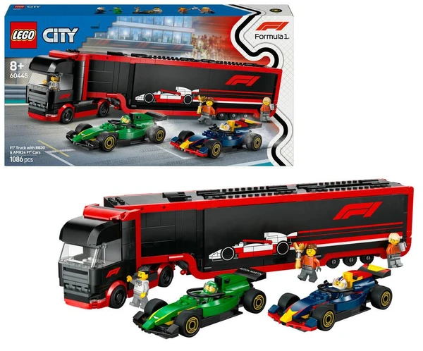 LEGO® CITY 60445 - CAMION DE F1® AVEC VOITURES DE F1® RB20 ET AMR24