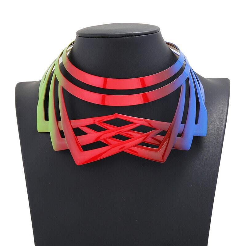 LZHLQ – Collier de déclaration en métal coloré pour femmes, bijoux de Style Punk, pendentifs, à la mode, Rock Street