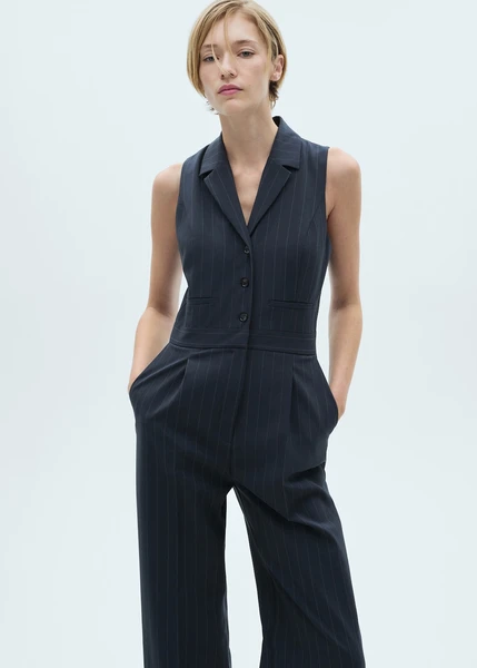 Combi-pantalon à rayures tennis - Femme | MANGO France métropolitaine