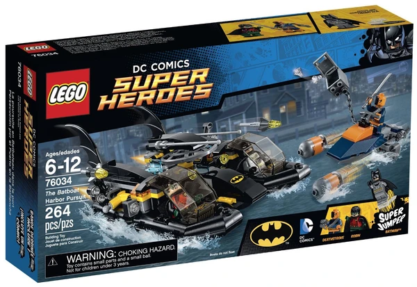 LEGO DC Comics 76034 pas cher, Poursuite en BatBoat dans le port