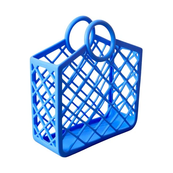 Panier rétro en silicone bleu