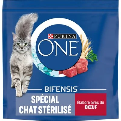 PURINA ONE Chat Stérilisé bœuf, blé 