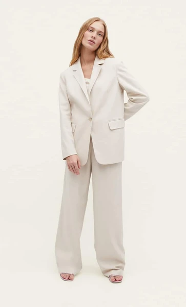 Blazer regular avec lin