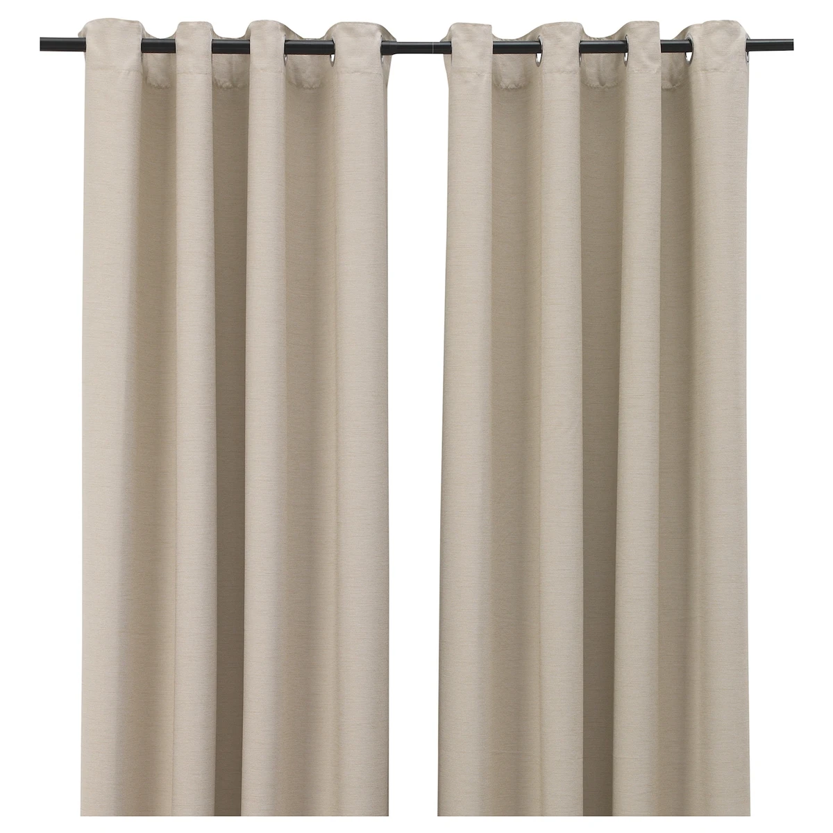 VILBORG Rideaux assombrissants, 2 pièces - beige avec oeillets 145x250 cm