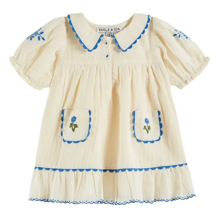 Robe Brodée | Ecru