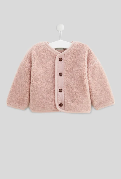 Veste unie en sherpa