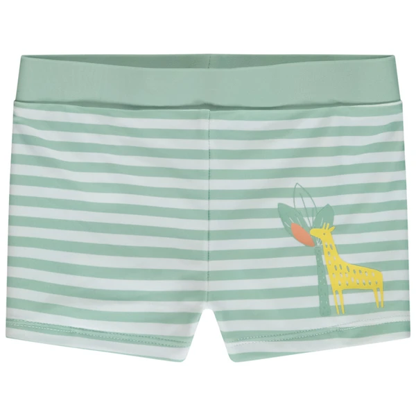 Boxer de bain à rayures avec print girafe pour bébé garçon