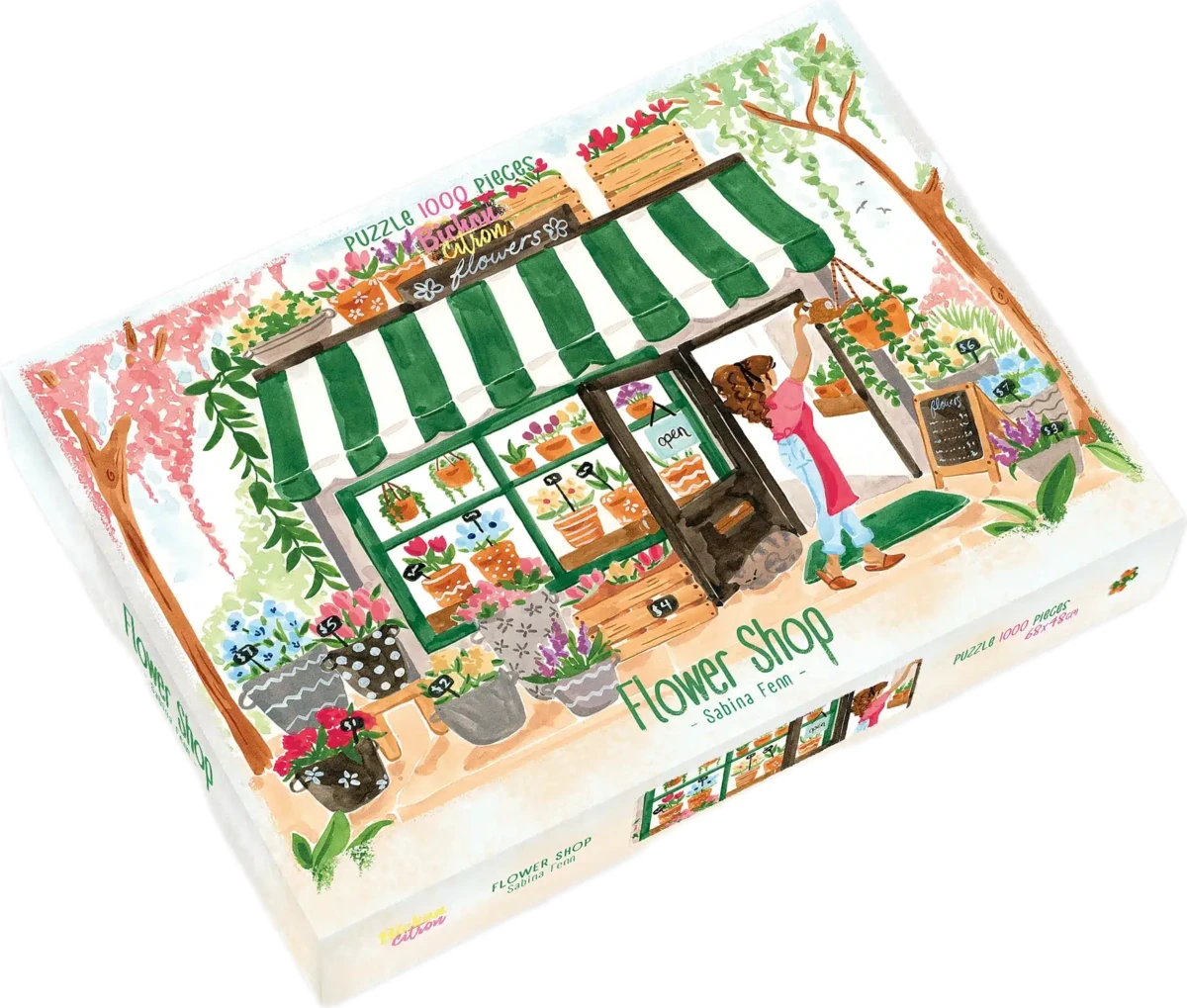 Puzzle Flower Shop - 1000 pièces - Bichon Citron