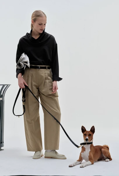 Pantalon fluide en coton et lin