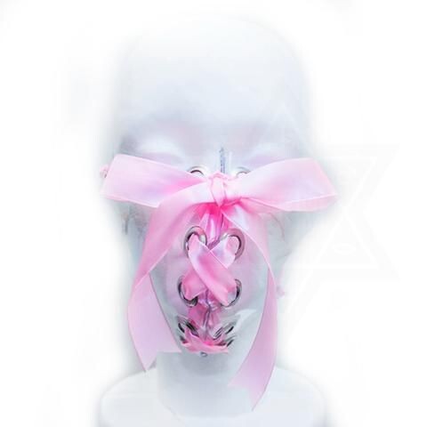 Pink ribbon transparent mask in 2019 | Pink, Aesthetic fashion, Outfits