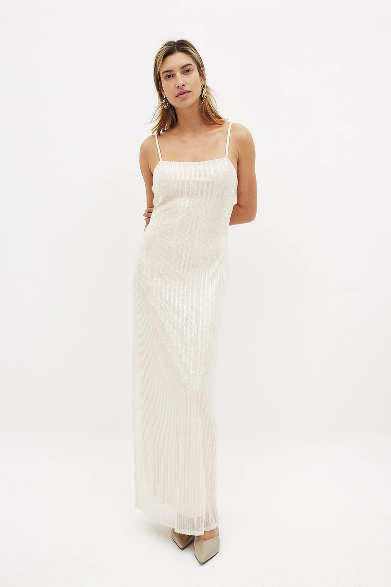 Robe longue sirène à sequins
