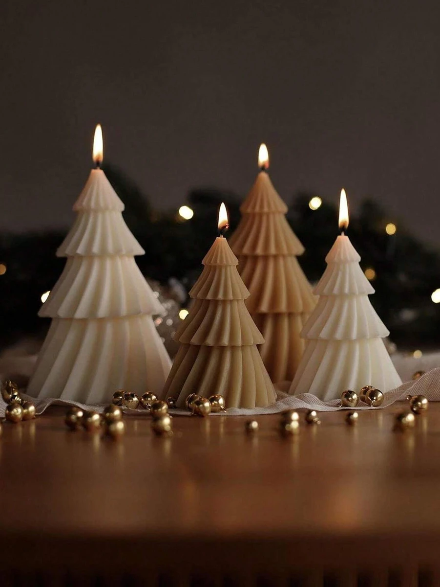 Bougie arbre de Noël, décoration de style Inspo pour la maison, décoration de Noël | Mode en ligne | SHEIN FRANCE