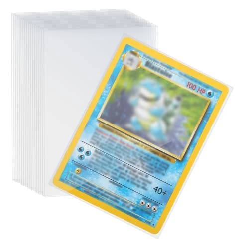 500PCS Pochette Carte, 0.1MM Transparentes Protège Carte Pour Cartes Pokémon, Cartes de Change, Yu-Gi-Oh, Magic(66 x 92 MM)