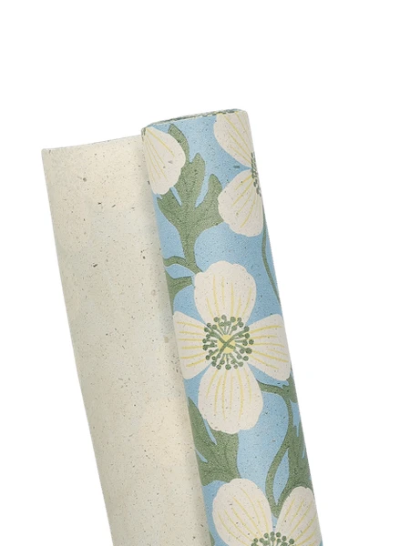 Papier cadeau | 3 m x 70 cm. | Ice Blue, Moss Green