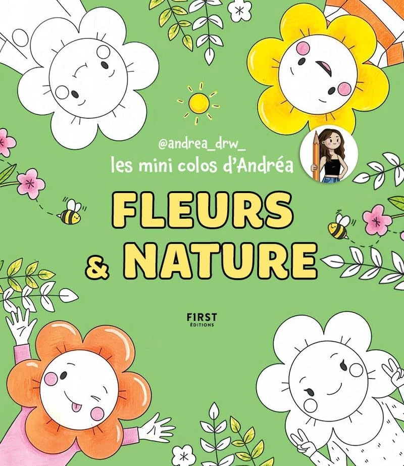 Les mini colos d'Andréa - Fleurs et nature: coloriage cosy par Andréa_drw_ - illustratrice des réseaux - format mignon - 70 illustrations originales Broché – 15 janvier 2026