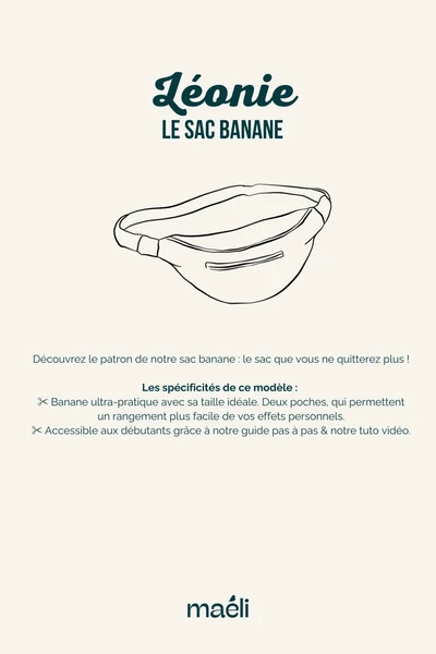 Patron Le sac banane, Léonie - PDF