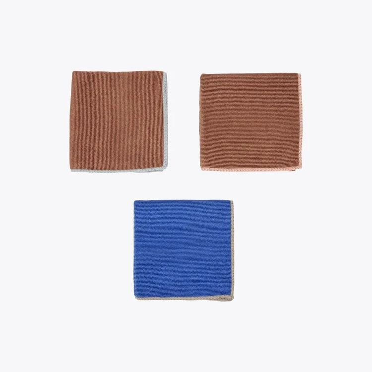 Lot de 3 Linges à Vaisselle - Marron