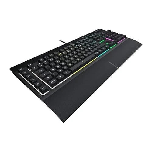 CORSAIR K55 RGB PRO Clavier de Jeu Filaire à Membrane – IP42 Résistant à la Poussière et Aux éclaboussures – 6 Touches Macro Intégration Elgato – Compatible iCUE – AZERTY FR – PC, Mac, Xbox – Noir
