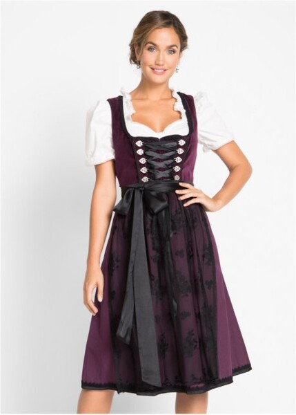 Dirndl en velours baie de sureau 