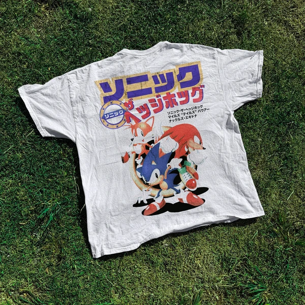 FADED JAPANESE 'TEAM SONIC' PROMO WASHED WHITE TEE