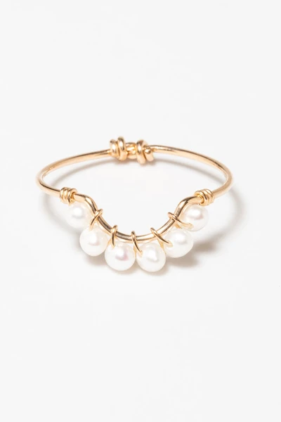 Half Moon Lace Ring - Cultured pearl