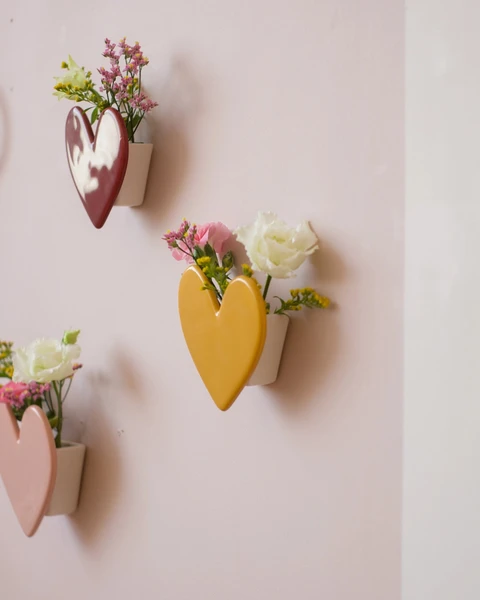 Vase mural Coeur - Honey