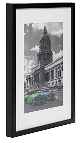 BD ART 30 x 40 cm Document, Certificat, Diplôme Cadre Photo MDF avec Passe-Partout 21 x 30 cm, NOIR