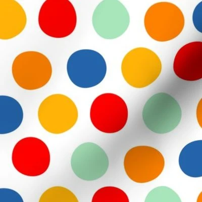 Circus Cart Polka Dots Fabric | Spoonflower