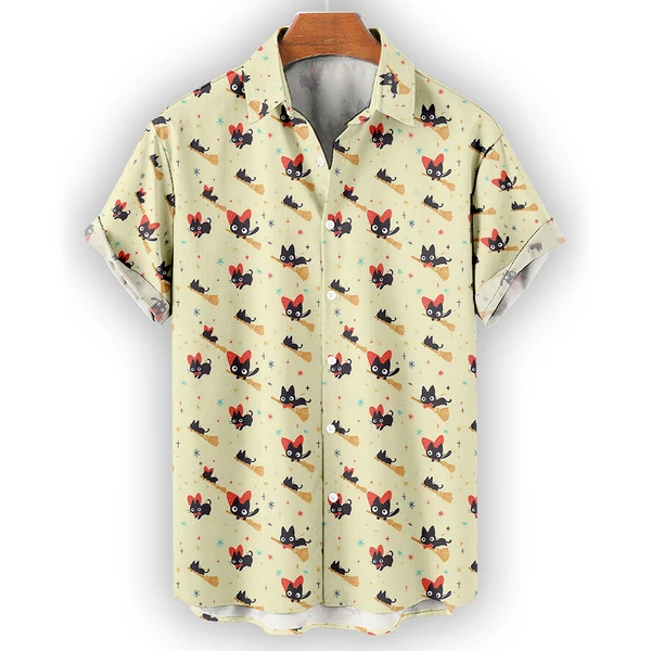 Jiji Kiki’s Delivery Service Hawaiian Shirt – Studio Ghibli Summer Button-Up