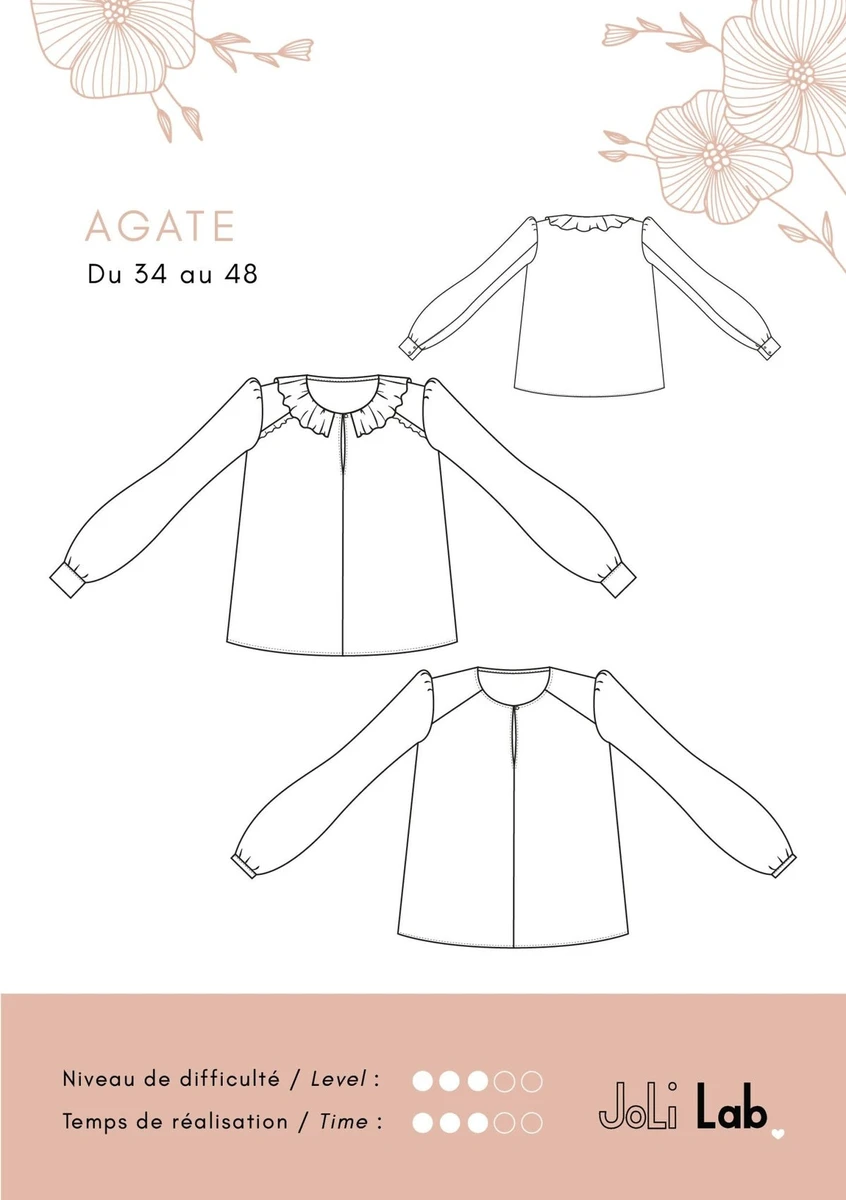 Blouse Agate - Patron Couture PDF