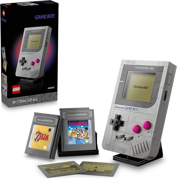 LEGO Super Mario Game Boy - Set de Construction pour Adulte - Maquette de Nintendo à Exposer avec 2 Cartouches Dont Zelda - Support Inclus - Idée de Cadeau Rétro pour Fans de Jeux Vidéo 72046