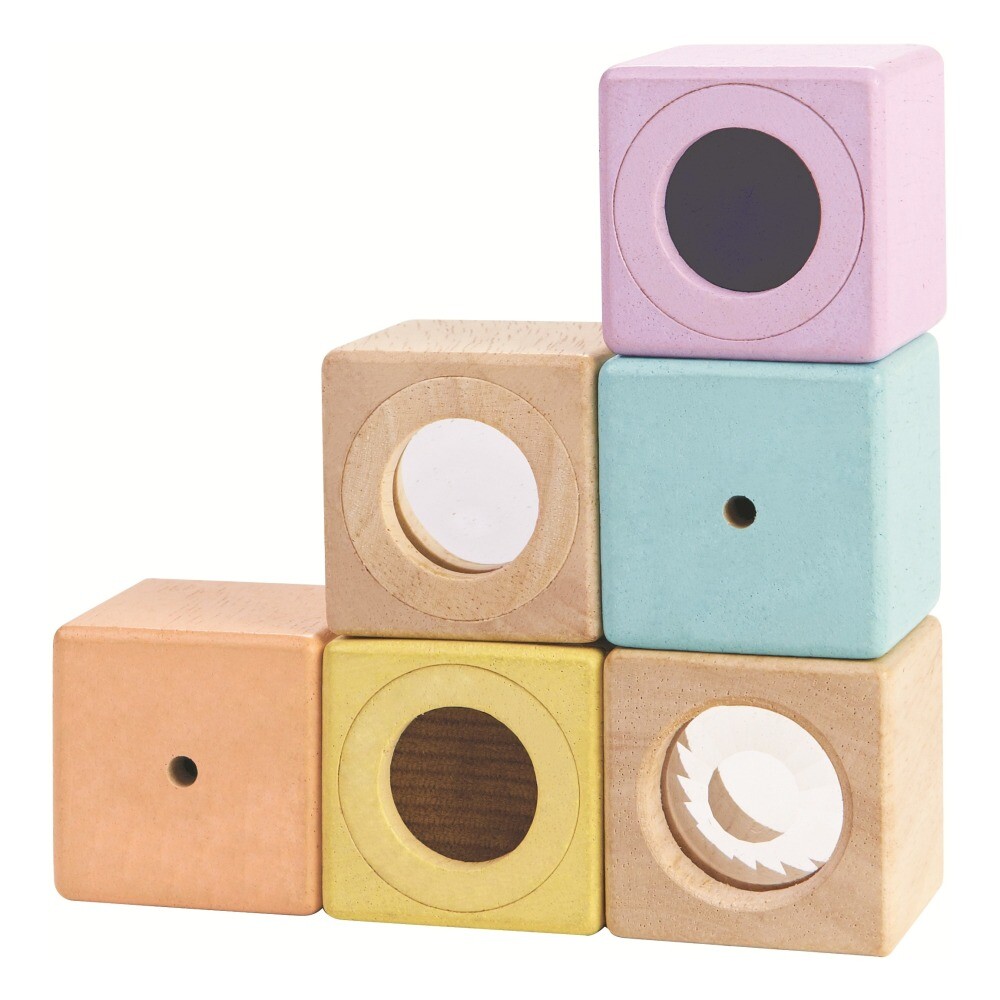 Blocs sensoriels pastel - Set de 6 Plan Toys Jouet et Loisir