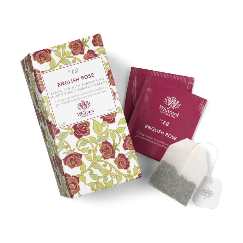 Tea Discoveries English Rose 25 Individually Wrapped Teabags | Whittard of Chelsea