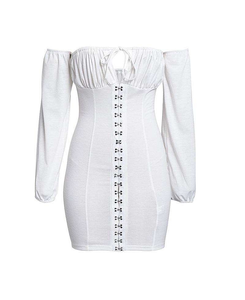 Robe lacets blanc