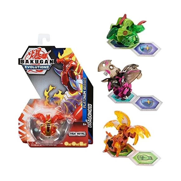 BAKUGAN EVOLUTIONS - PACK 1 BAKUGAN DIE-CAST SAISON 4 - 1 Bille Bakugan en Métal Avec 2 BakuCores Et 2 Cartes Collection - Tirée du Dessin Animé Bakugan - Jouet Enfant 6 Ans et + - Modèle Aléatoire