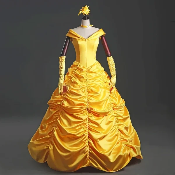 La Belle et la Bête pour Adulte, Déguisement de Noël, Jaune, pour Femme, Nouvelle Collection - AliExpress