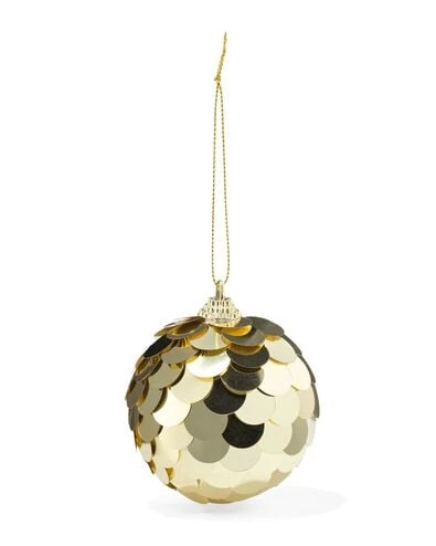 boule de Noël dorée à paillettes