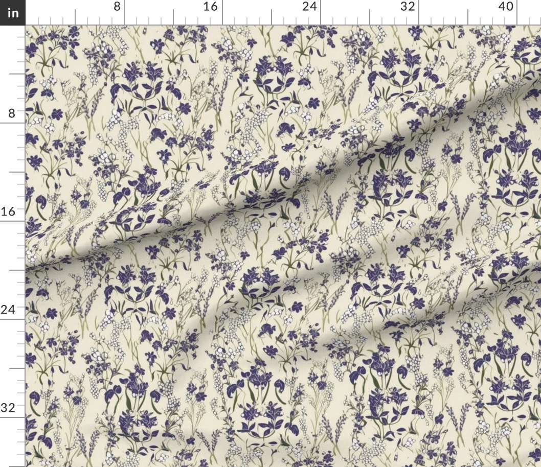 Fabric in Lacey Florals