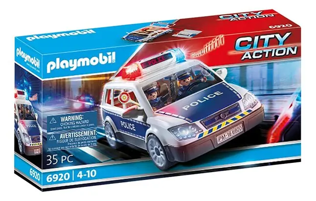 PLAYMOBIL City Action 6920 Voiture de policiers avec gyrophare et sirène