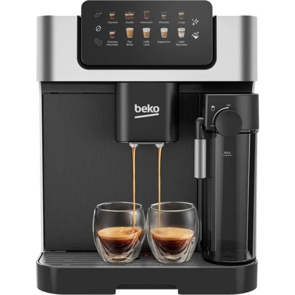 Machine à café avec broyeur - BEKO - CEG7304X - 1350 W - 19 bars - Écran tactile couleur