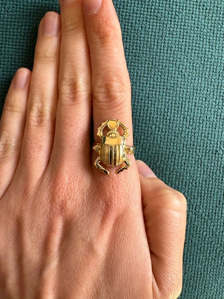 Bague Mini Scarabée dorée