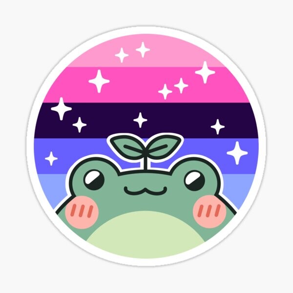 Drapeau omnisexuel Froggy Pride | Sticker
